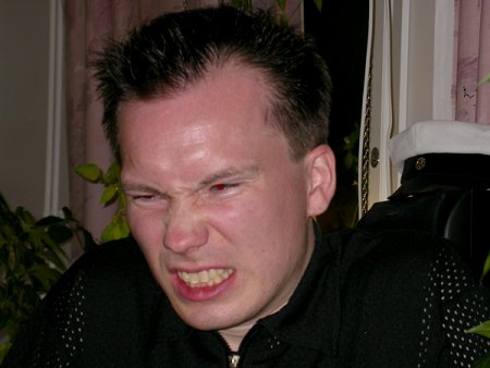 A fiery face